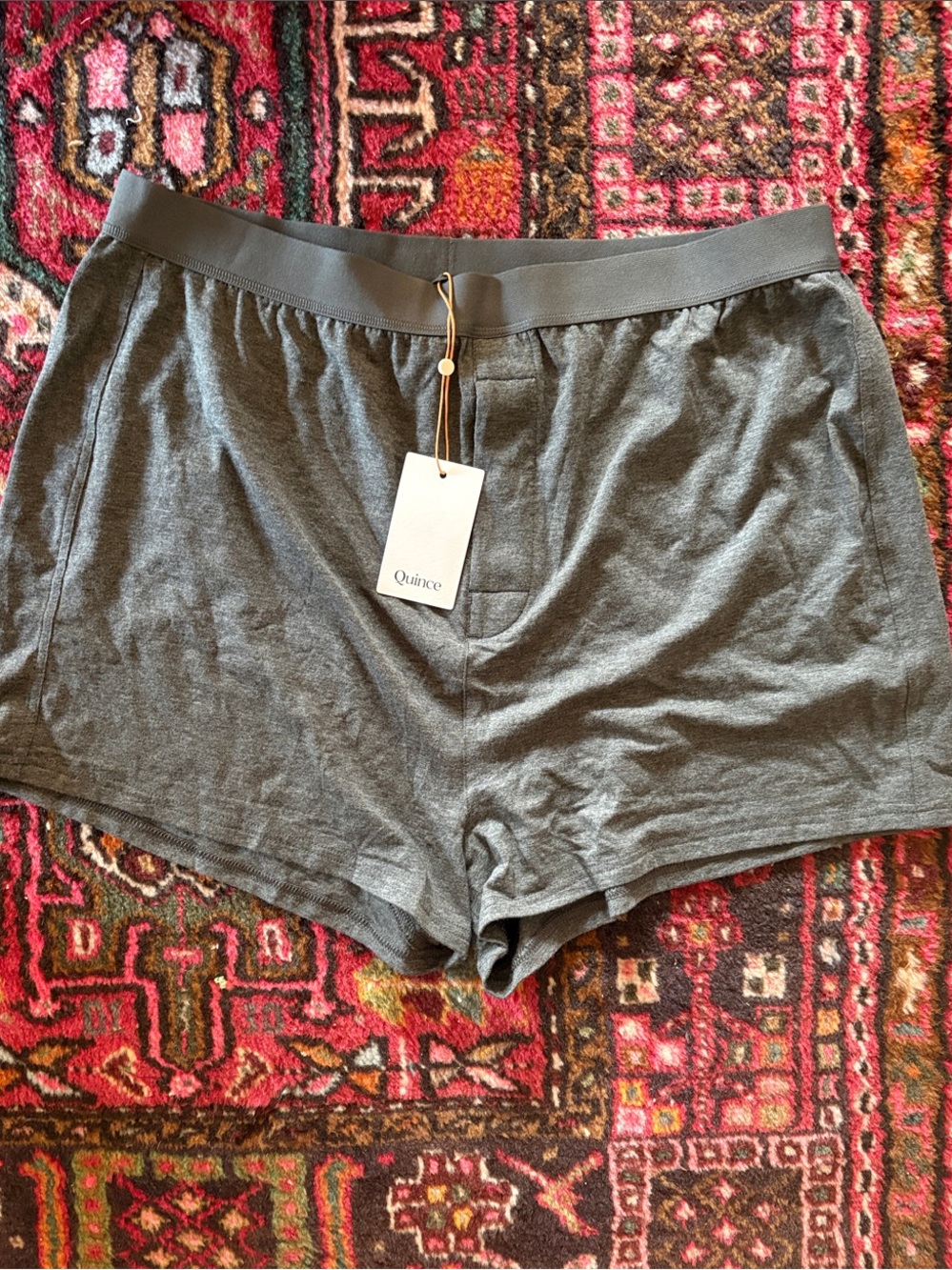 NWT Men’s Quince Charcoal Jersey Lounge Shorts XL